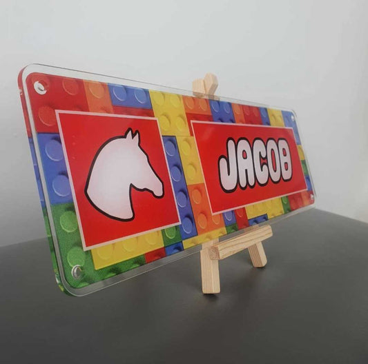Jacob Lego Style Design with White Text