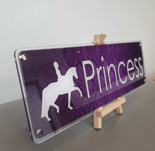Princess Design Purple Style Background with White Text
