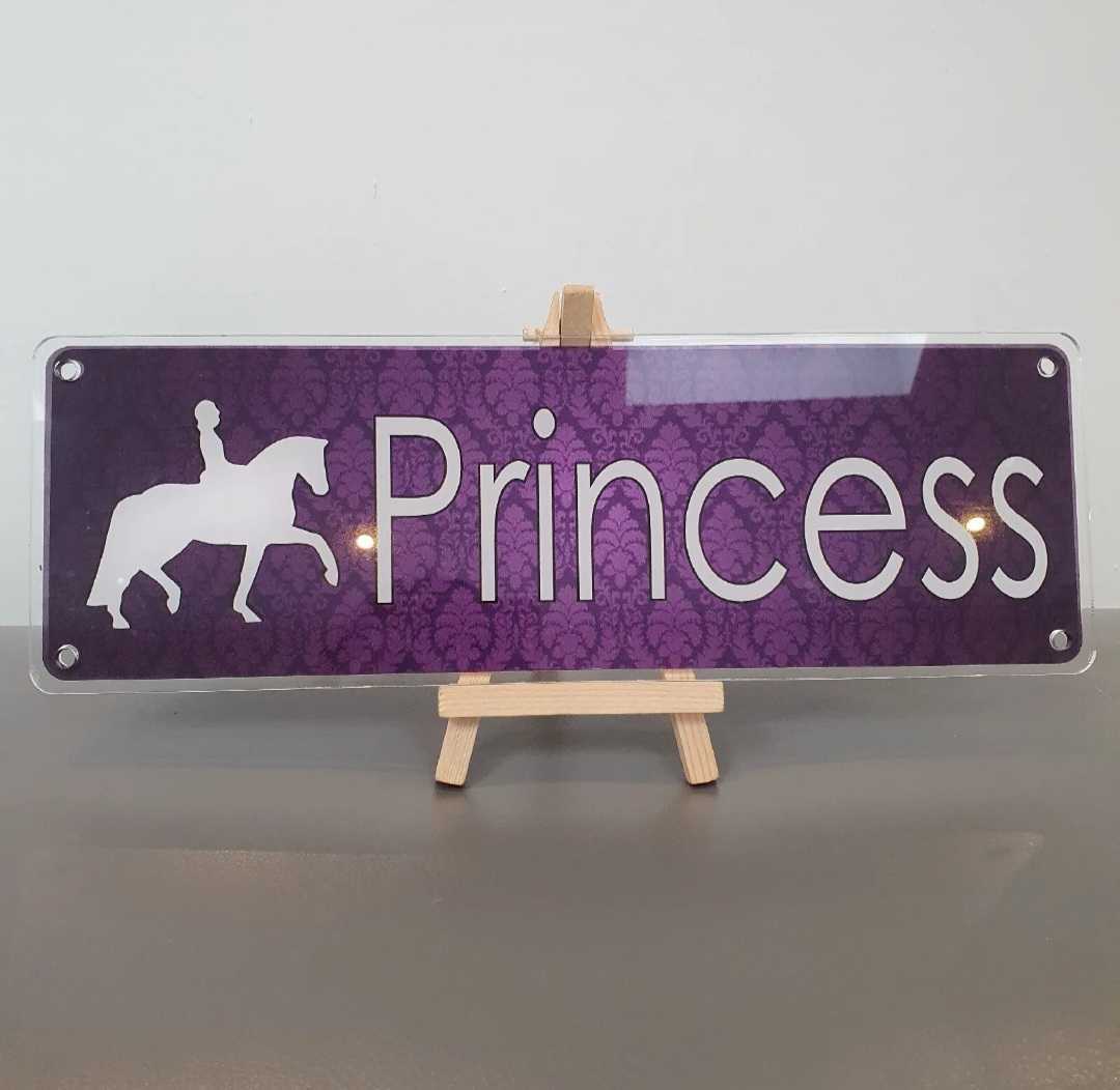 Princess Design Purple Style Background with White Text