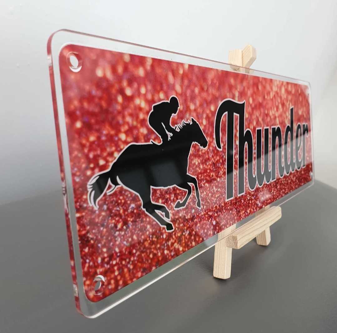 Thunder Design Red Glitter effect Style Background with Black Text