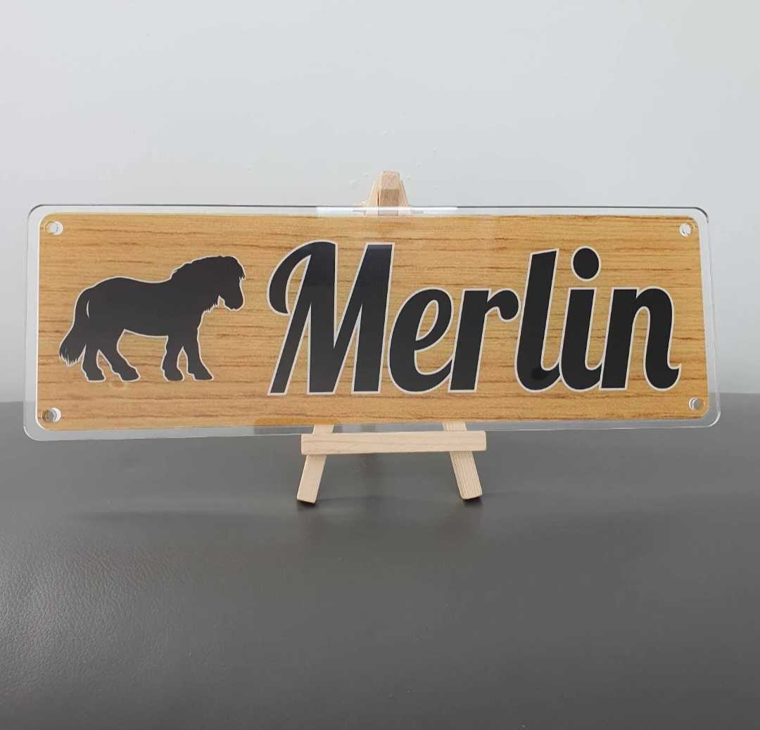 Merlin Design Light Wood Style Background with Black Text