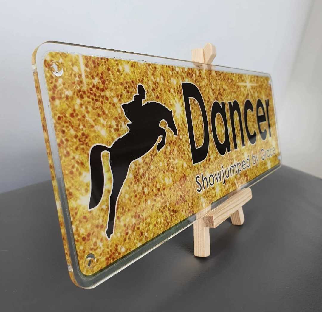 Dancer design Gold Glitter effect Style Background with Black Text