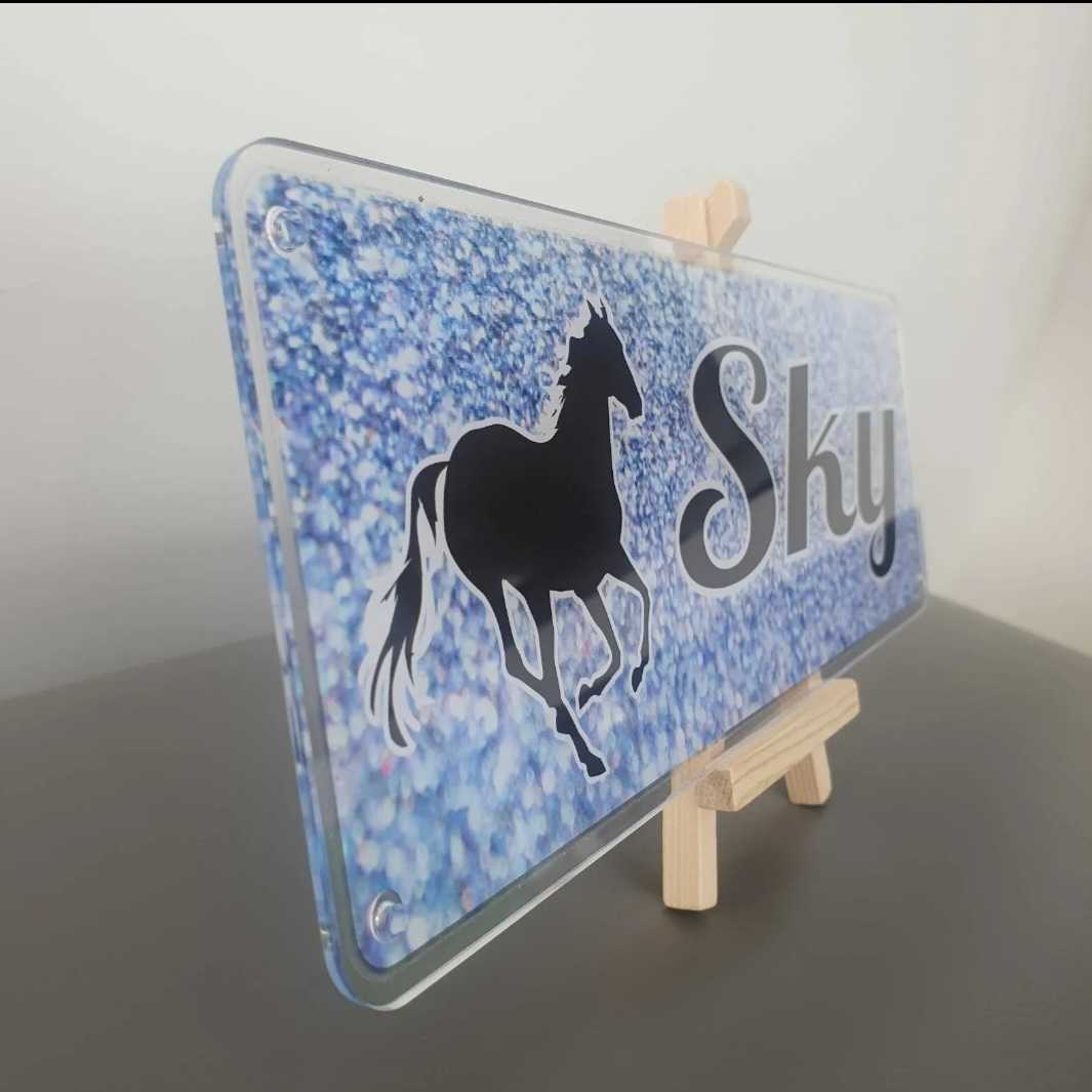 Sky Design Blue glitter effects Style Background with Black Text
