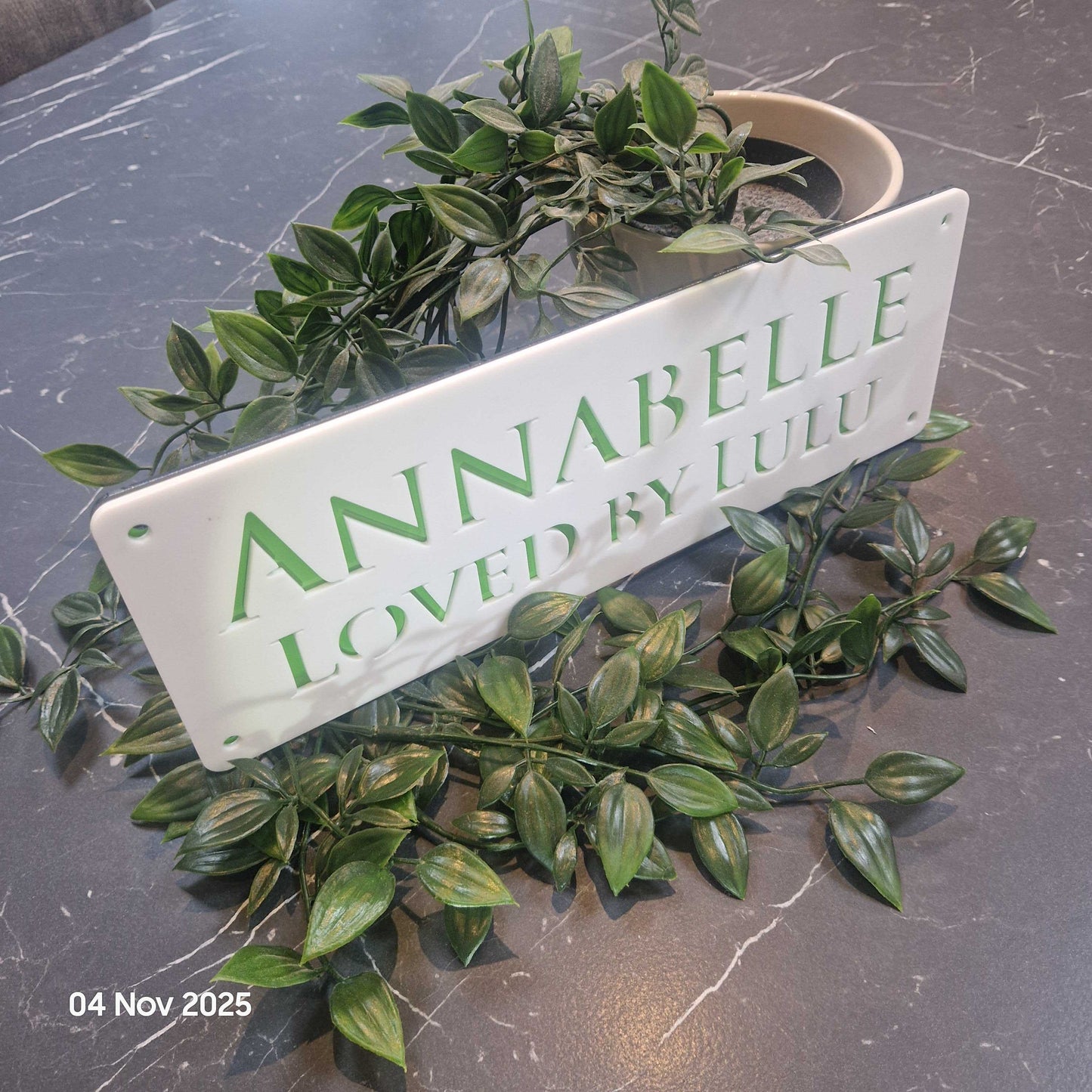 Personalise Your Laser Horse Stable Sign with ALL New Colour options! WHITE front!