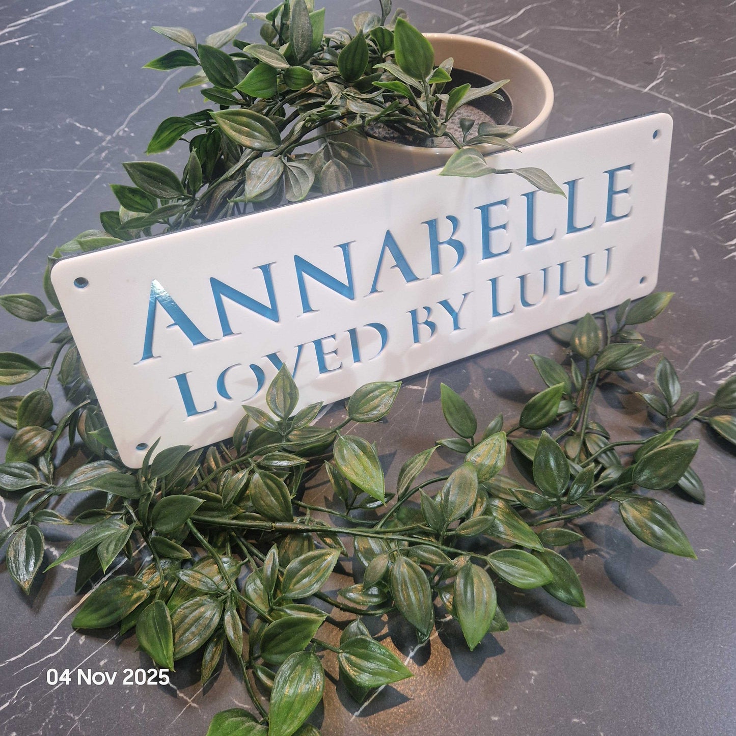 Personalise Your Laser Horse Stable Sign with ALL New Colour options! WHITE front!