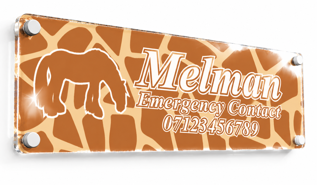 Horse Stable Name sign with Giraffe Design
