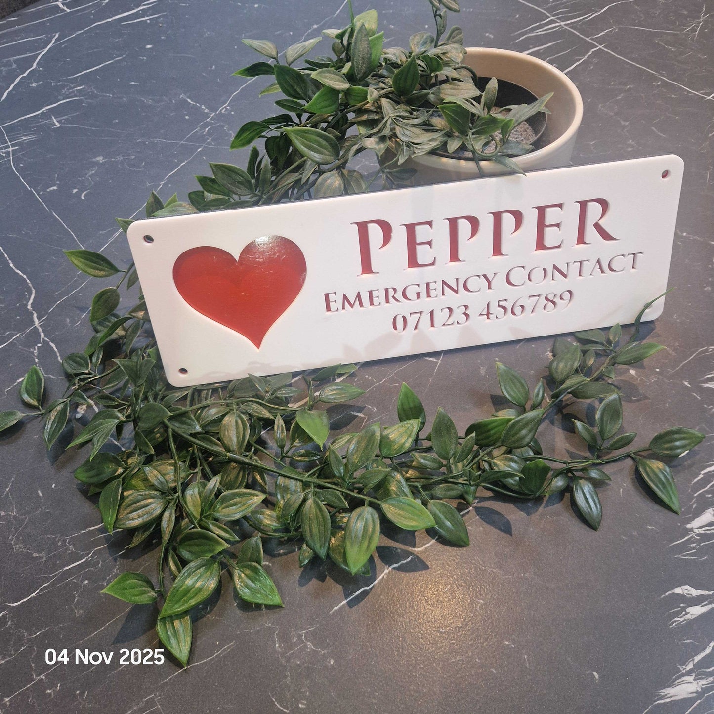 Personalise Your Laser Horse Stable Sign with ALL New Colour options! WHITE front!