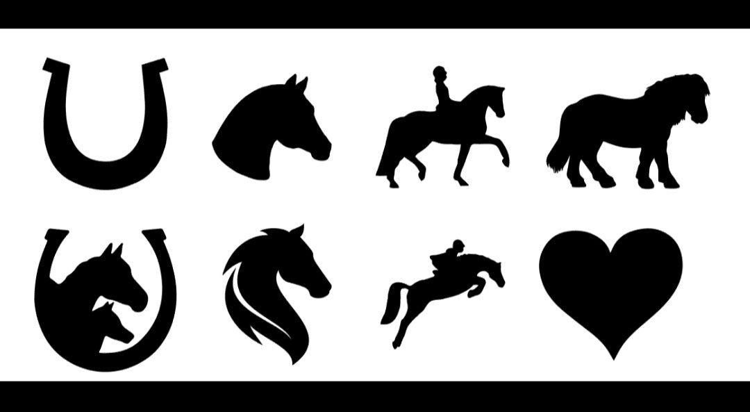 Black and Gloss Black Laser Horse Stable Personalised Sign